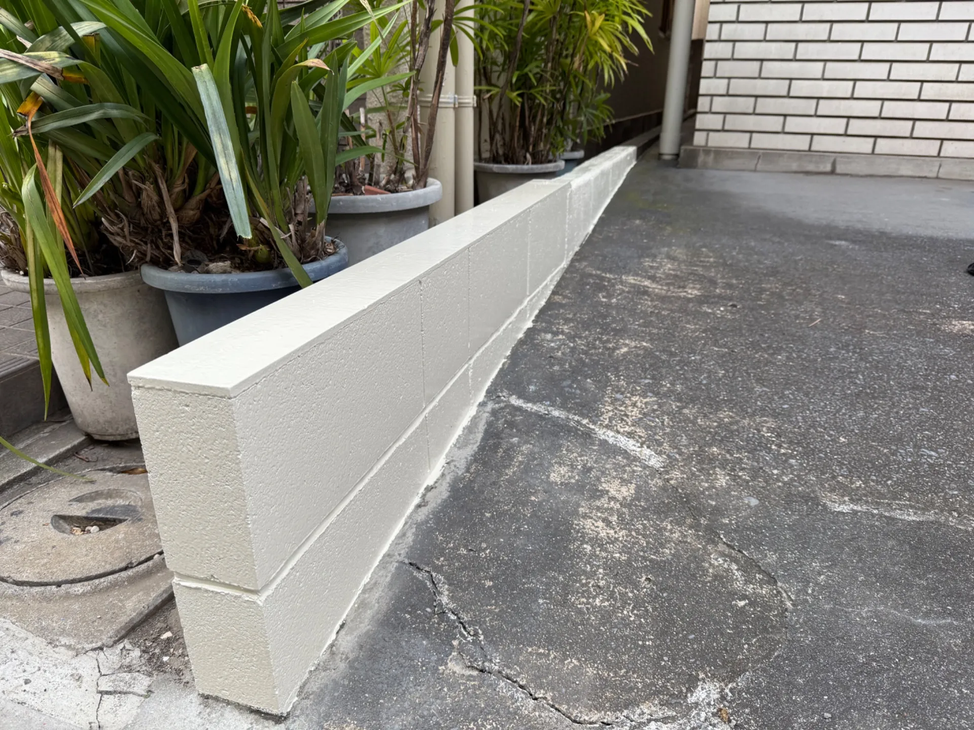 外構の工事をしました！ブロック塀が壊れたので修復です。